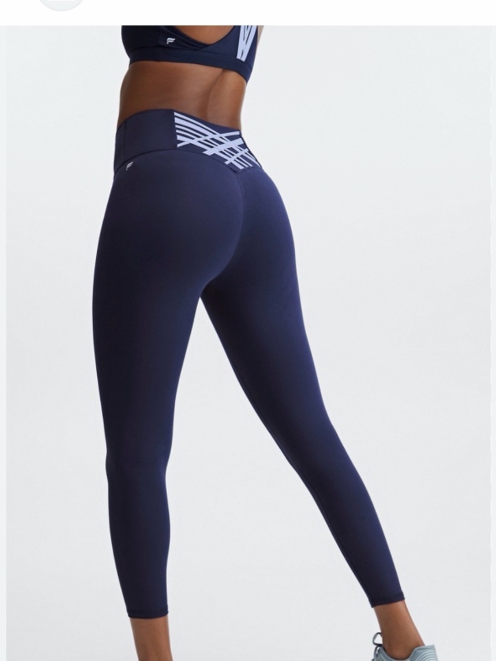 Fabletics Navy High-Waist Crisscross Back Leggings Plus free sport bra!